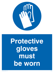 protective gloves must be worn