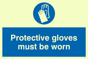 protective gloves must be worn