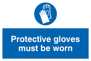 protective gloves must be worn