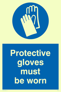 protective gloves must be worn