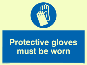 protective gloves must be worn