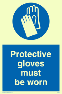 protective gloves must be worn