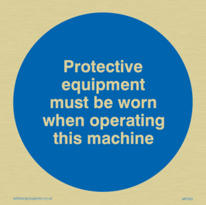 PPE when operating machine