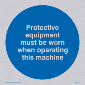 PPE when operating machine