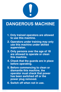 dangerous machine safety notice