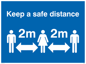 Keep a safe distance sign 