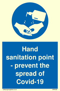 Hand sanitation point - prevent the spread of Covid-19