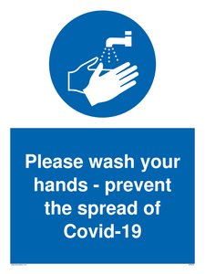 Please wash your hands - prevent the spread of Covid-19