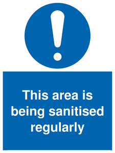 This area is being sanitised regularly