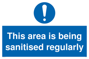 This area is being sanitised regularly