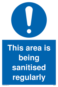 This area is being sanitised regularly