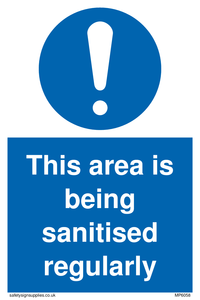 This area is being sanitised regularly