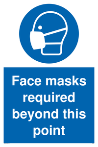 Face masks required beyond this point