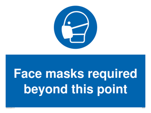 Face masks required beyond this point from Safety Sign Supplies