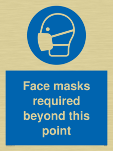Face masks required beyond this point from Safety Sign Supplies
