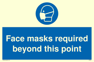 Face masks required beyond this point from Safety Sign Supplies
