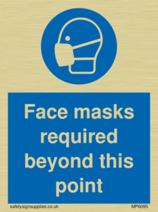 Face masks required beyond this point