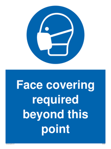 Face covering required beyond this point