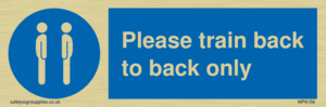 Please train back to back only