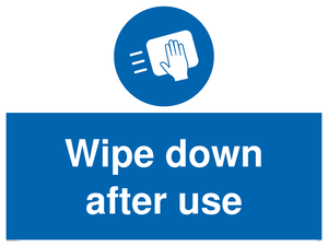Wipe down after use