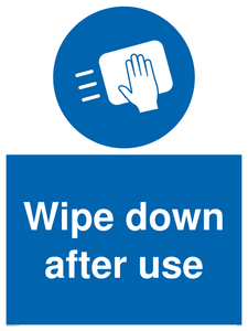 Wipe down after use