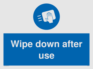 Wipe down after use