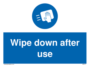 Wipe down after use