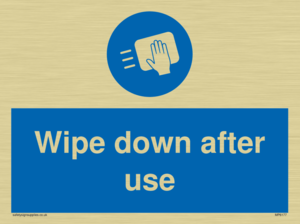 Wipe down after use