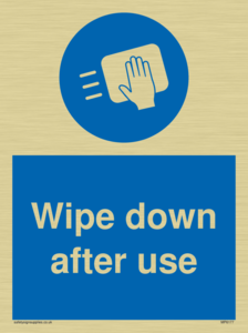 Wipe down after use