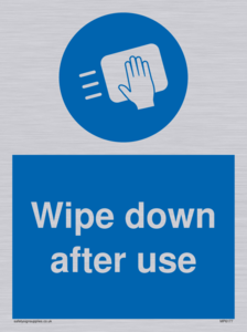Wipe down after use