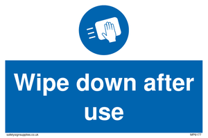 Wipe down after use