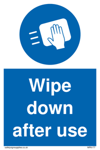 Wipe down after use