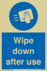 Wipe down after use