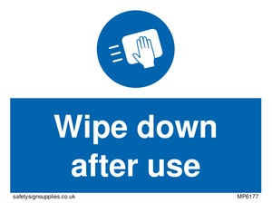 Wipe down after use