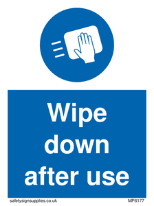 Wipe down after use