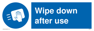 Wipe down after use