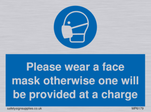Please wear a face mask otherwise one will be provided at a charge
