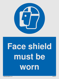 Face shield must be worn