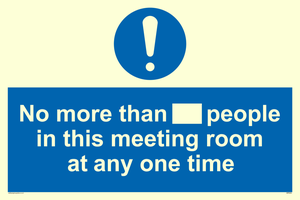 No more than xxx people in this meeting room at any one time