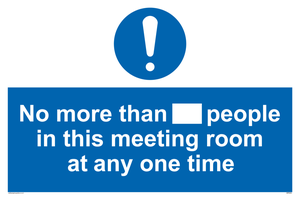 No more than xxx people in this meeting room at any one time