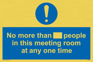 No more than xxx people in this meeting room at any one time