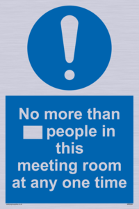 No more than xxx people in this meeting room at any one time