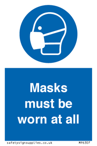 Masks must be worn at all times