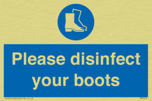 Please disinfect your boots