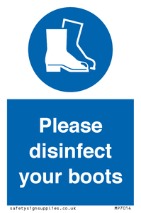 Please disinfect your boots