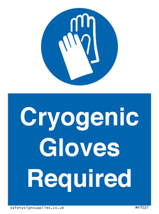 Cryogenic Gloves Required