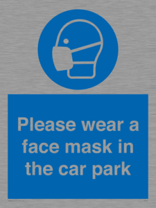 Please wear a face mask in the car park