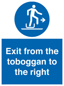 Exit from the toboggan to the right