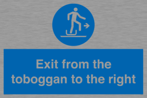 Exit from the toboggan to the right