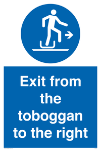 Exit from the toboggan to the right